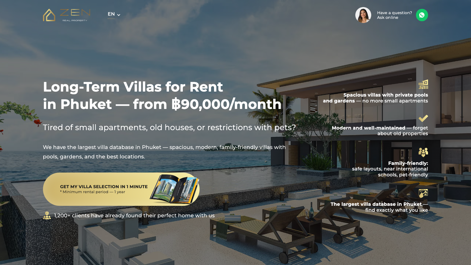 Villa Match Quiz — rentals from ฿90k/month